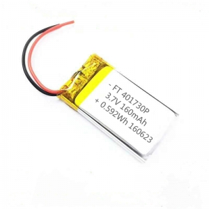 3.7 v 160 mah ultra piccola batteria lipolico ft401730p