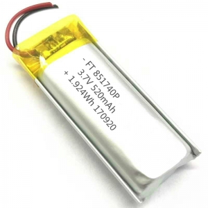 Batteria agli ioni di litio da 520 mAh Li-Po batteria ricaricabile ai polimeri 801740