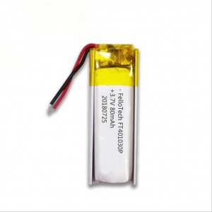 Batteria ai polimeri di lihtium da 3,7 V 80 mAh ft401030p