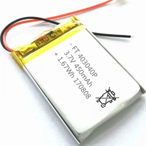 3.7 v 450 mah lipol batterie ft403040p