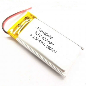 batteria personalizzata lipo ft602040 3.7v 420mah