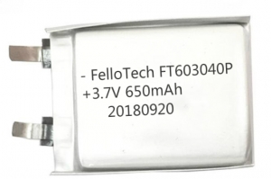 ft603040p 3.7 v 650 mah batteria ai polimeri di litio con certificato
