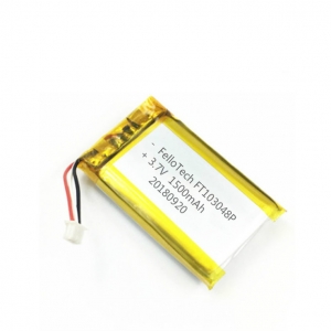 Batteria ai polimeri di litio da 1500mAh 3.7v con blocco digitale ft103048p