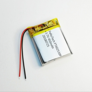 3.7 v 450 mah batterie ai polimeri di litio ft602530p