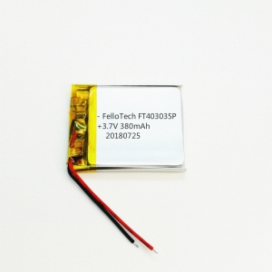 Batterie ai polimeri di litio da 3,7 V 380 mAh ft403035p