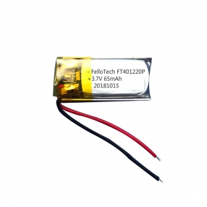 Batterie lipo auricolari bluetooth 3.7v 65mah ft401220p