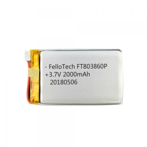 Batterie ai polimeri di litio da 3,7 V 2000 mAh ft803860p