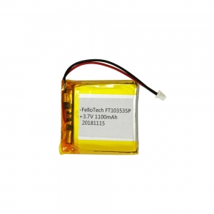 Batterie ai polimeri di litio 3.7 v 1100 mah ft103535p
