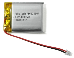 Batteria ai polimeri di litio wearbale 3.7 v 400 mah ft652530p