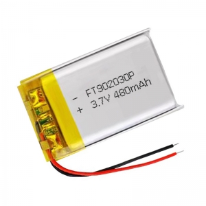 Batteria 3.7v 480mah ai polimeri di litio ft902030p con certificato ul