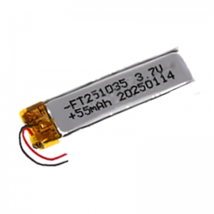 Batteria ai polimeri di litio wearbale 3.7v 55mah ft251035p