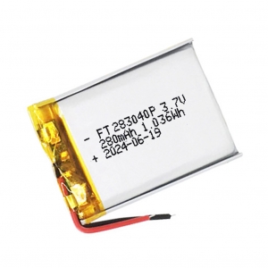 Batteria del lettore bluetooth polimeri di litio 3.7v ft283040p