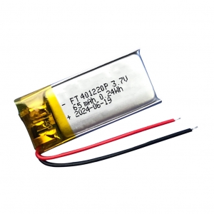Batterie lipo auricolari bluetooth 3.7v 65mah ft401220p