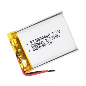 Batteria ai polimeri di litio da 3,7 V 630 mAh ft553040p