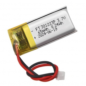 Batterie lipo auricolari bluetooth 3.7v 65mah ft381223p