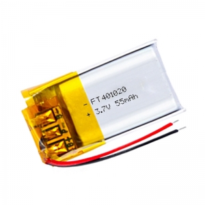 vendita calda 3.7 v piccola batteria lipo oem ft401020p 55mah