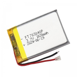 Batteria 3.7v 1020mah ai polimeri di litio ft703048p