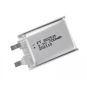 iec62133 un38.3 msds batteria ai polimeri di litio ricaricabile 3.7 v 700mah 802535 ultra sottile